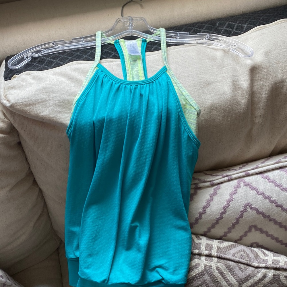 Blue ivivva athletic tank top